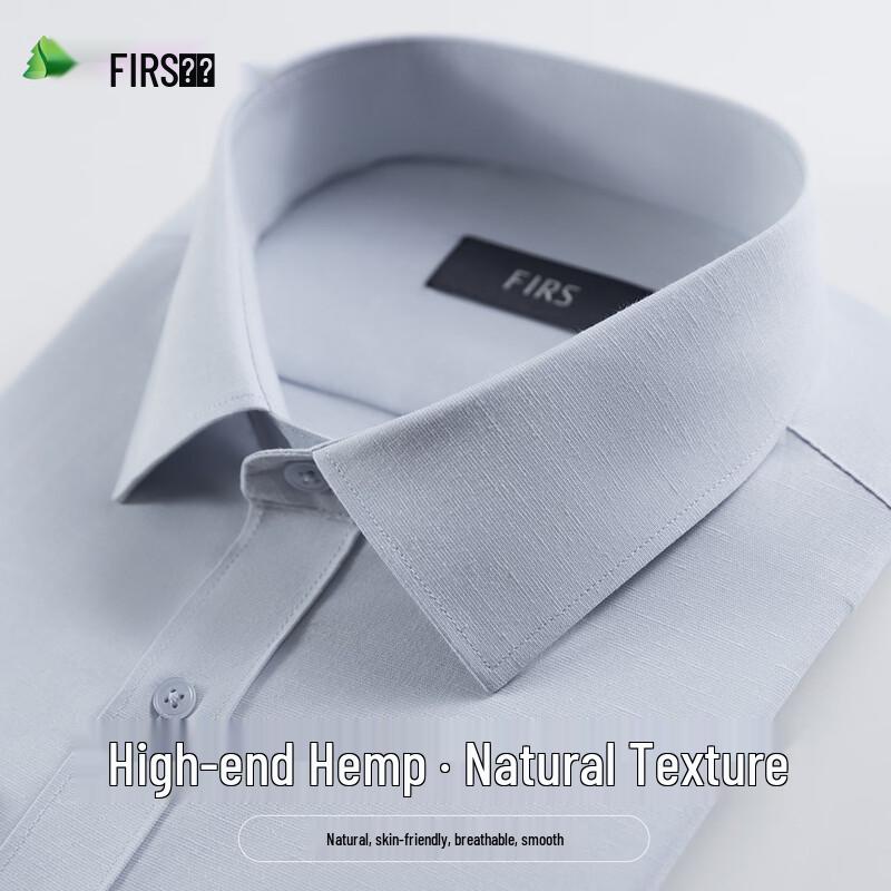 

FIRS Men s Linen Blend Long-Sleeve Business Casual Shirt 41