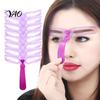 Eyebrow Guide with Handle 1/2 Sets Stencil Kit, 8 Shape Brow Template & Easy Shaping Tool Headband, Reusable Drawing Tools for Women Beginner