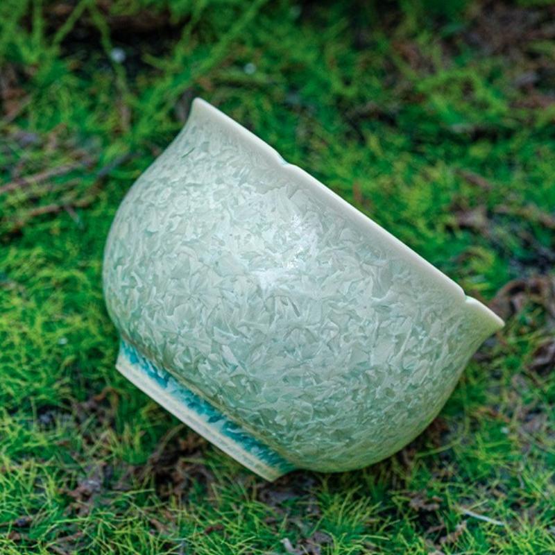 Crystal Glaze Teacup Zen Tea Bowl Tea Pair Tea-tasting Fragrance Cup Jianzhan Master Cups Drinkware