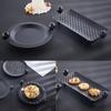 Black and White Square Round Tray