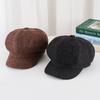 Korean Style Simple Ins Internet Celebrity Beret All-Match Fashionable Black Beret Cap for Children Youth for Casual Look Autumn