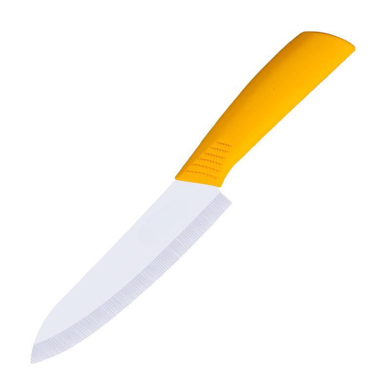 Multi-color Ceramic Fruit Knife for Kitchen 6 Inch Chef Knife with Sheath Utility Slicing Cooking Tool for Vegetable Rustproof Zircon