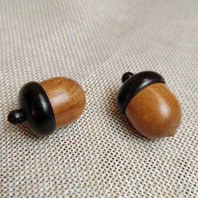 1 Stuk Mini Pillendoos Massief Hout Fleshouder Container Opbergdoos Sleutelhanger
