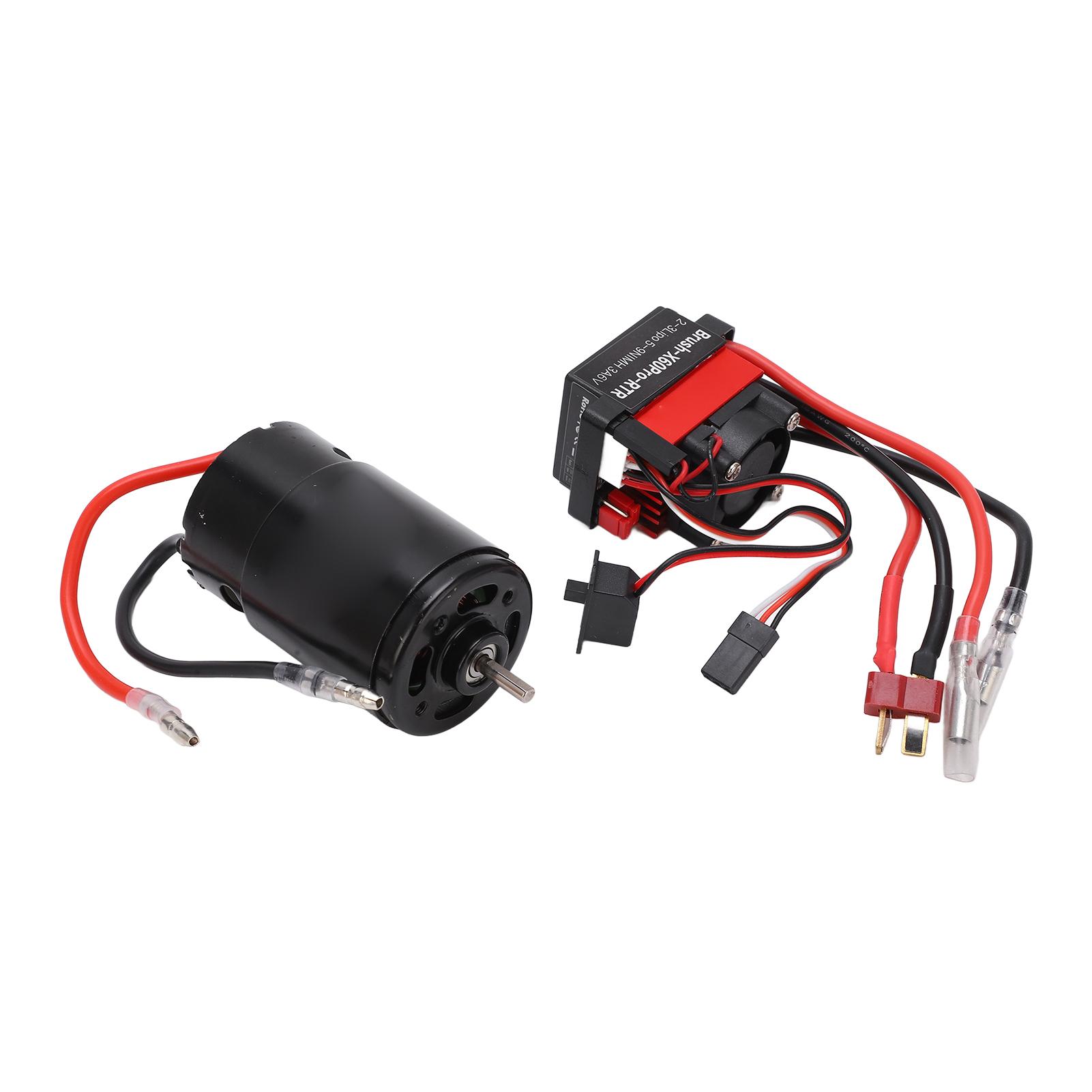 

550 21t Motor 60A Waterproof Two Way Brushed ESC Kit for SCX10 110 Remote Control Car Upgrade Parts