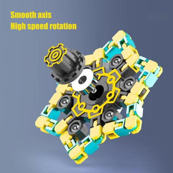 Deformation Fidget Spinner Portable Stress Relief Fingertip Mechanical Gyro Toy Kids Teens Adults Decompression Luminous Spinning Top Toy