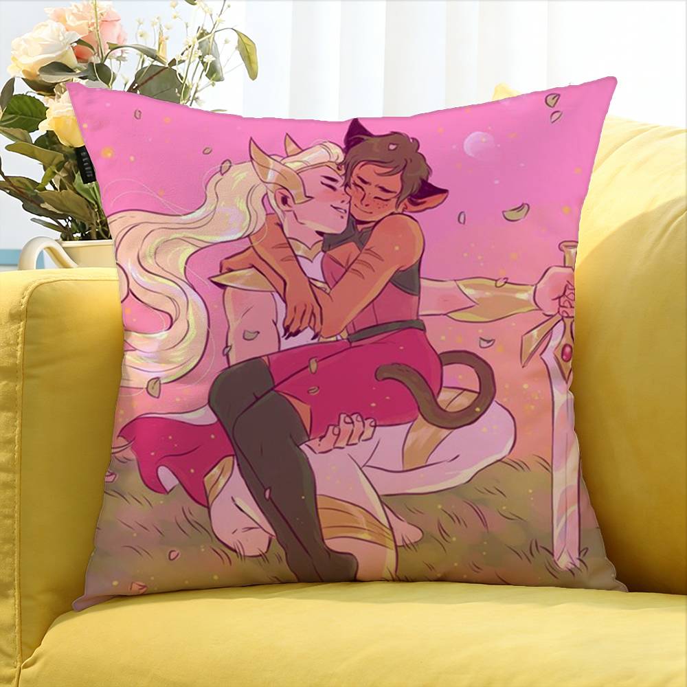 C-Catradora Shera Vintage Anime Various Sizes Square Pillow Case For Car Home Bedchamber Decor