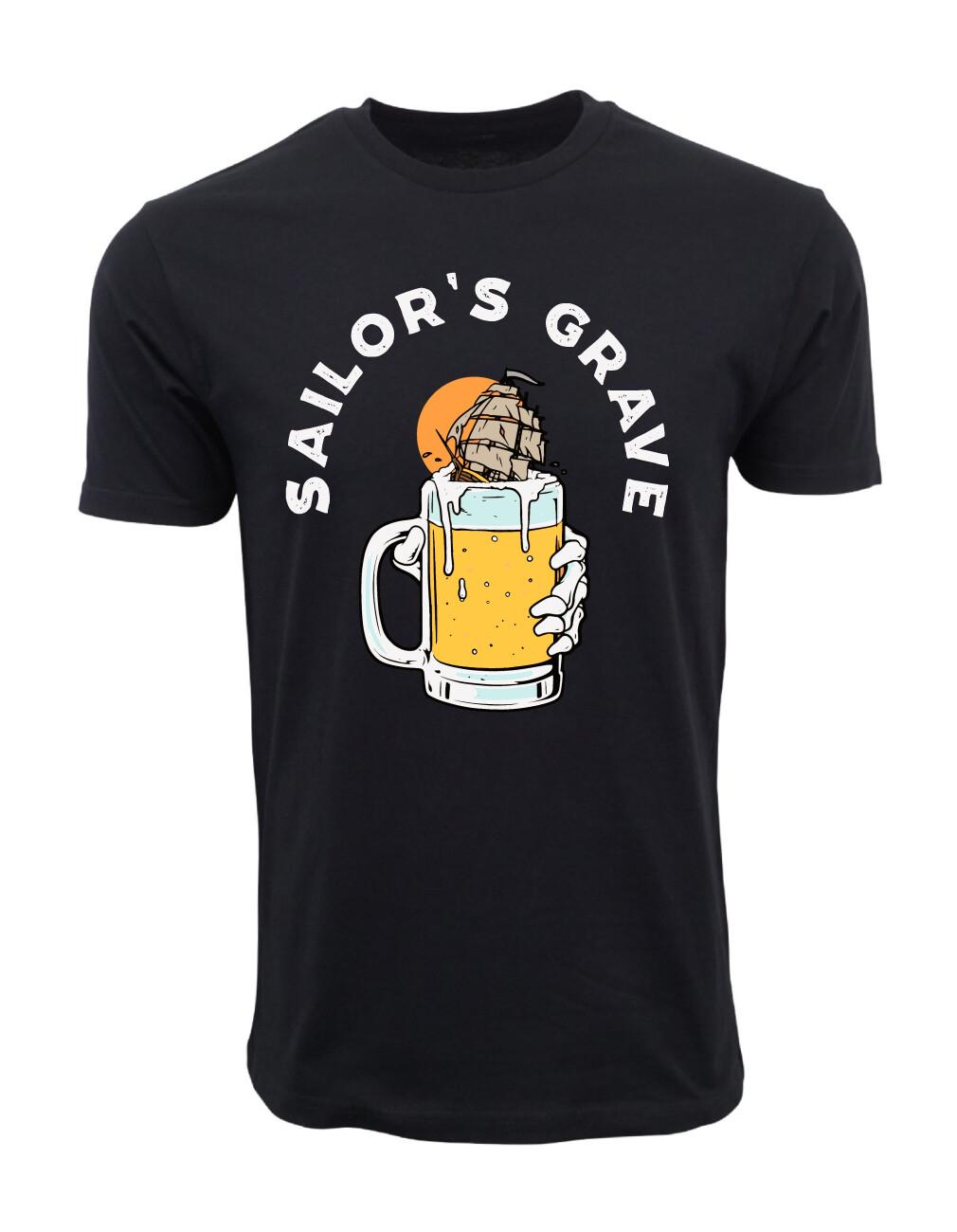 SAILORS GRAVE GRAPHIC MENS T SHIRT L
