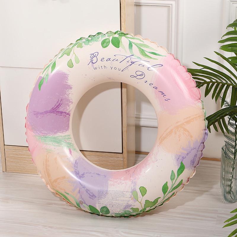 Flower Classical Natural Spray Painting Of Adult And Childrens Swimming Circle