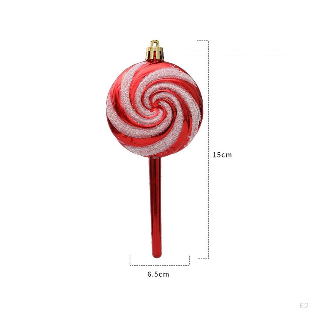4 Pieces Christmas Tree Hanging Ornament Lollipop Creative Xmas Pendant for