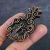 Natural Labradorite Gemstone Copper Wire Wrap Jewelry Pendant 2.44" L3F59