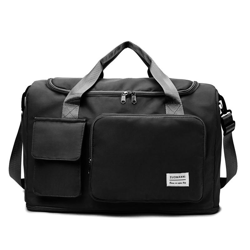 

Women s New Lightweight Casual Fitness Bag Wet Separation Multi-layer Storage Travel Men s Simple Sleevable Trolley one size чёрный