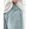 Plus size women clothing [Flash Jeans] Three Pants with Diamonds Shiny Summer Chubby Girl High Waist Straight Wide Leg Pants