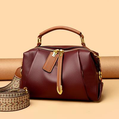 Damentasche neue Damentasche Kontrastfarbe Damenhand Schulter Kissen Tasche weiches Leder diagonal überspannt Lokomotivtasche