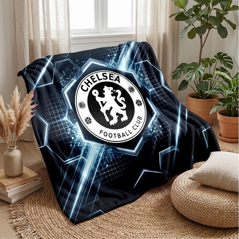 Manta con temática del Chelsea FC Manta suave de franela Manta de felpa Manta acogedora para sofá y cama para decoración del hogar