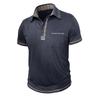 Men's Short Sleeve Polo Shirt Solid Color Casual Tops Breathable Business T-Shirt for Summer