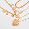 Starfish Shell Multilayer Necklace Mulitlayer Pearl Beaded Necklace Clavicle Chain Women  Beach
