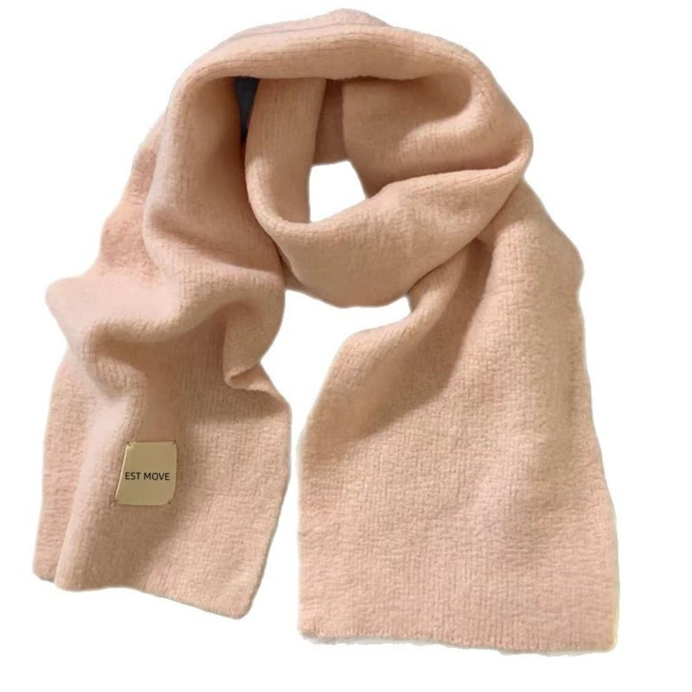 Solid Color Neck Warmer Thickened Winter Scarf Fashion Warm Scarf  Winter
