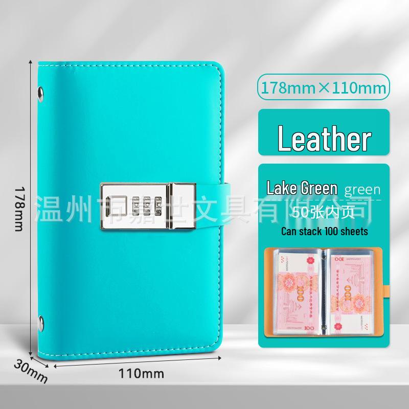 2024 Large Capacity Cash Savings Book with Password Lock - Portable Financial Management and Receipt Storage
