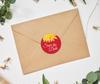 Darling Souvenir 45 Pcs Round Envelope Seal Black Aster Flower Save The Date Stickers DIY-1.6