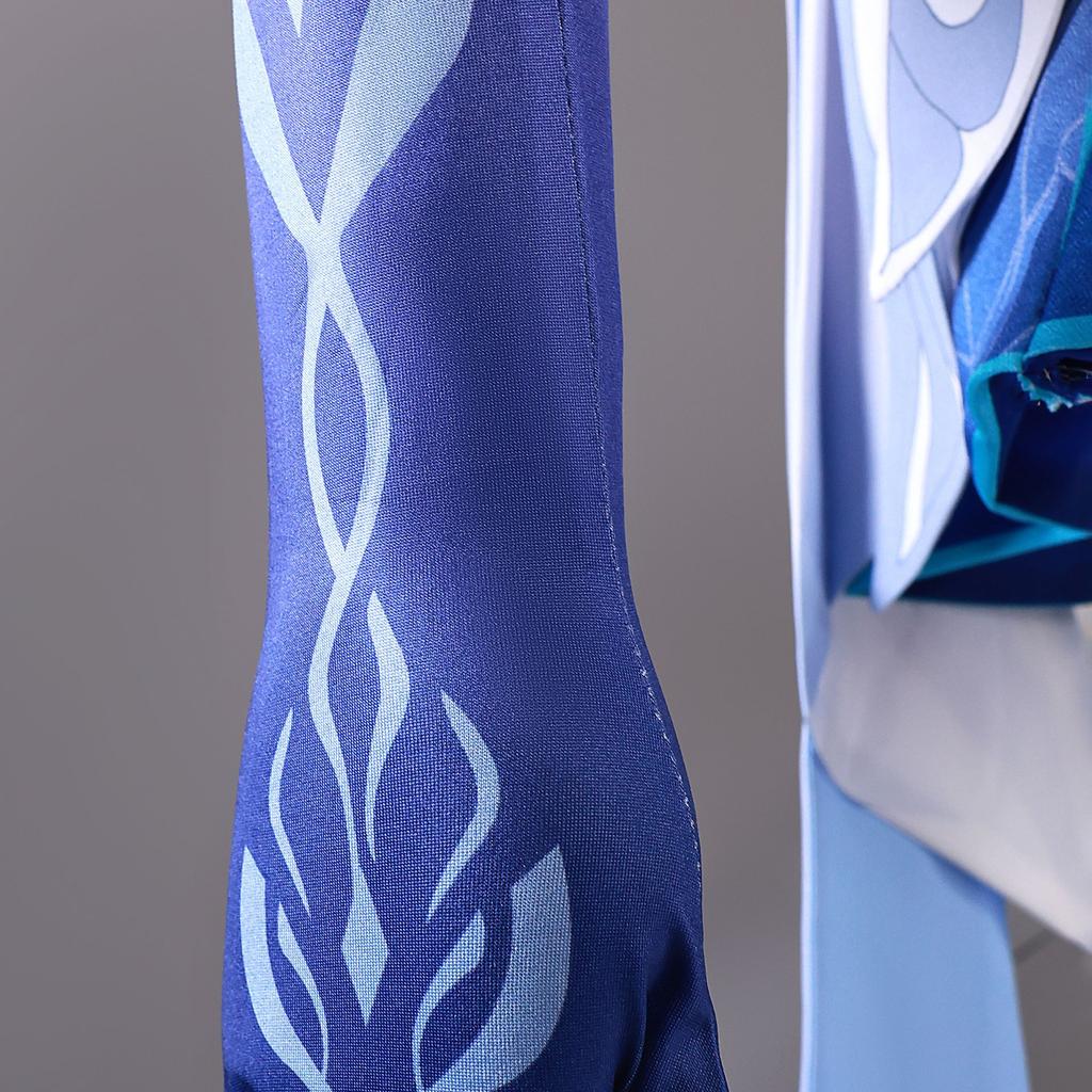 Genshin Impact Skirk Cosplay Costume Dress New Skin Uniform Headwear Tartaglia's Master Abyss Halloween Party for Women Prop