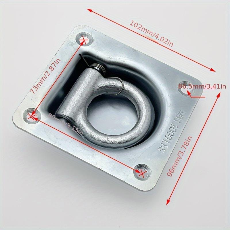 Recessed Trailer Rope Ring Stainless Steel Tie Down D Ring 2000lb Breaking Force Cargo Anchor For Vans Trailers