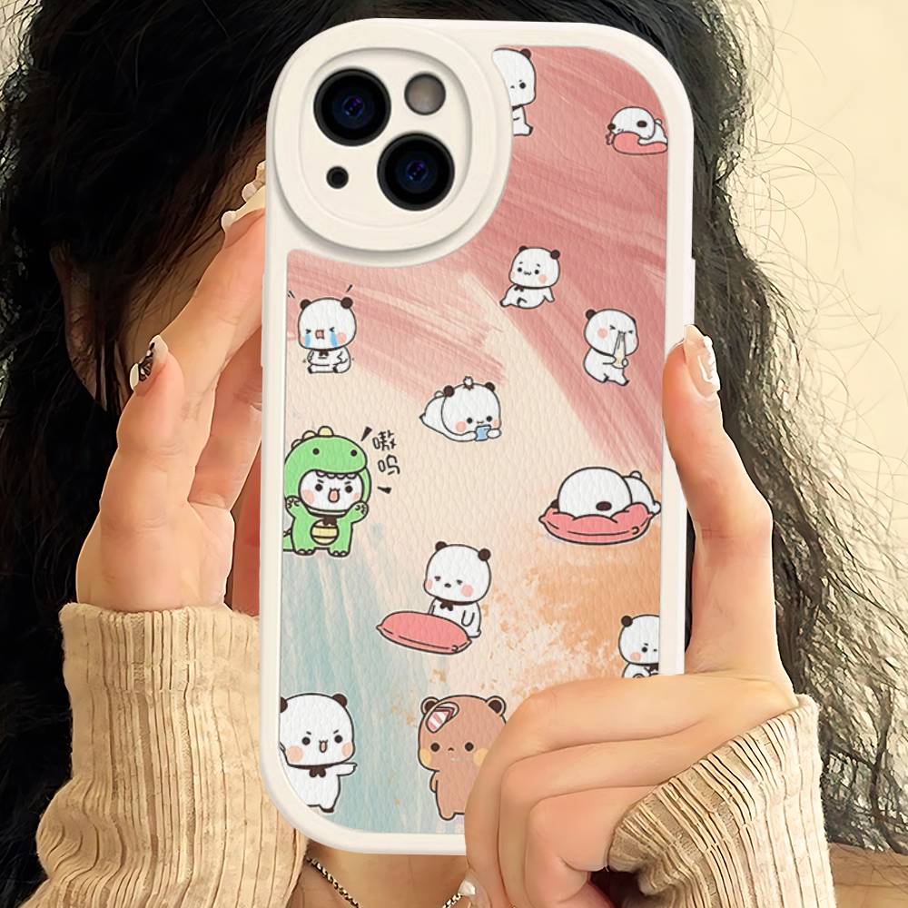 Cute Bubu Dudu Phone Case For IPhone 16 15 14 13 12 11 Pro Max Plus Shockproof Leather Cover