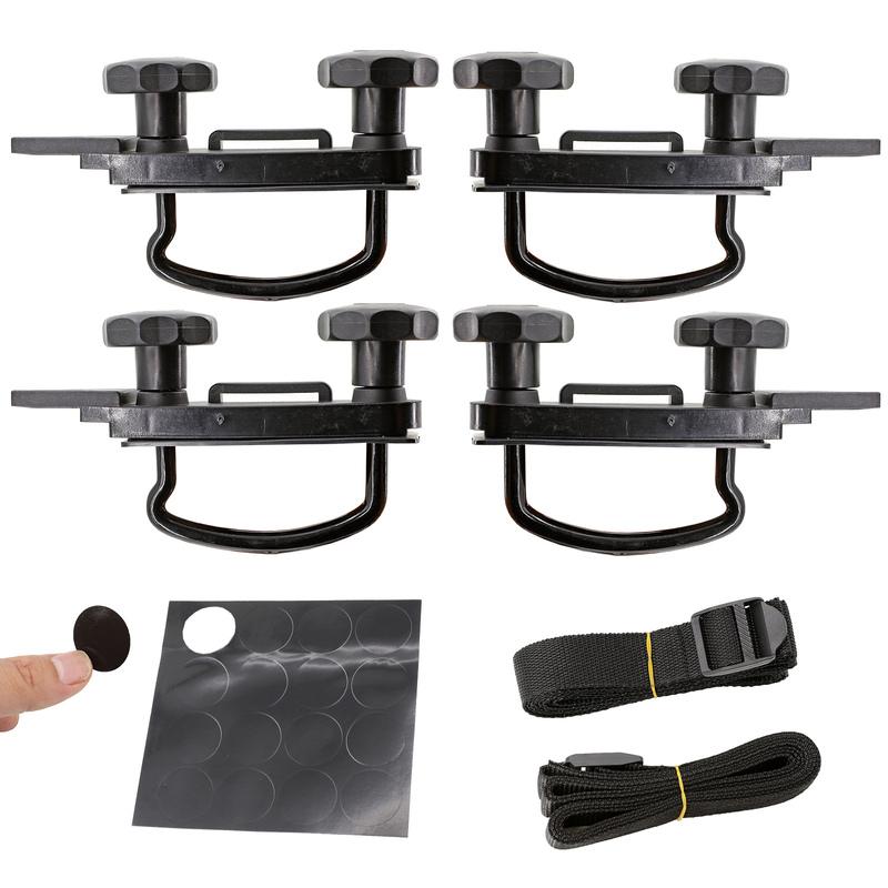 4 Set Universal Car U-Bolts Roof Box Mount Kit Metal Clamps Van Luggage Rack Accessories Secure Fitting Easy Installation