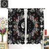 Moon Flower Blackout Curtains   Rustic Farmhouse Plant Moon Floral Bohemian Natural Print Window Drapes   for Bedroom Living Room
