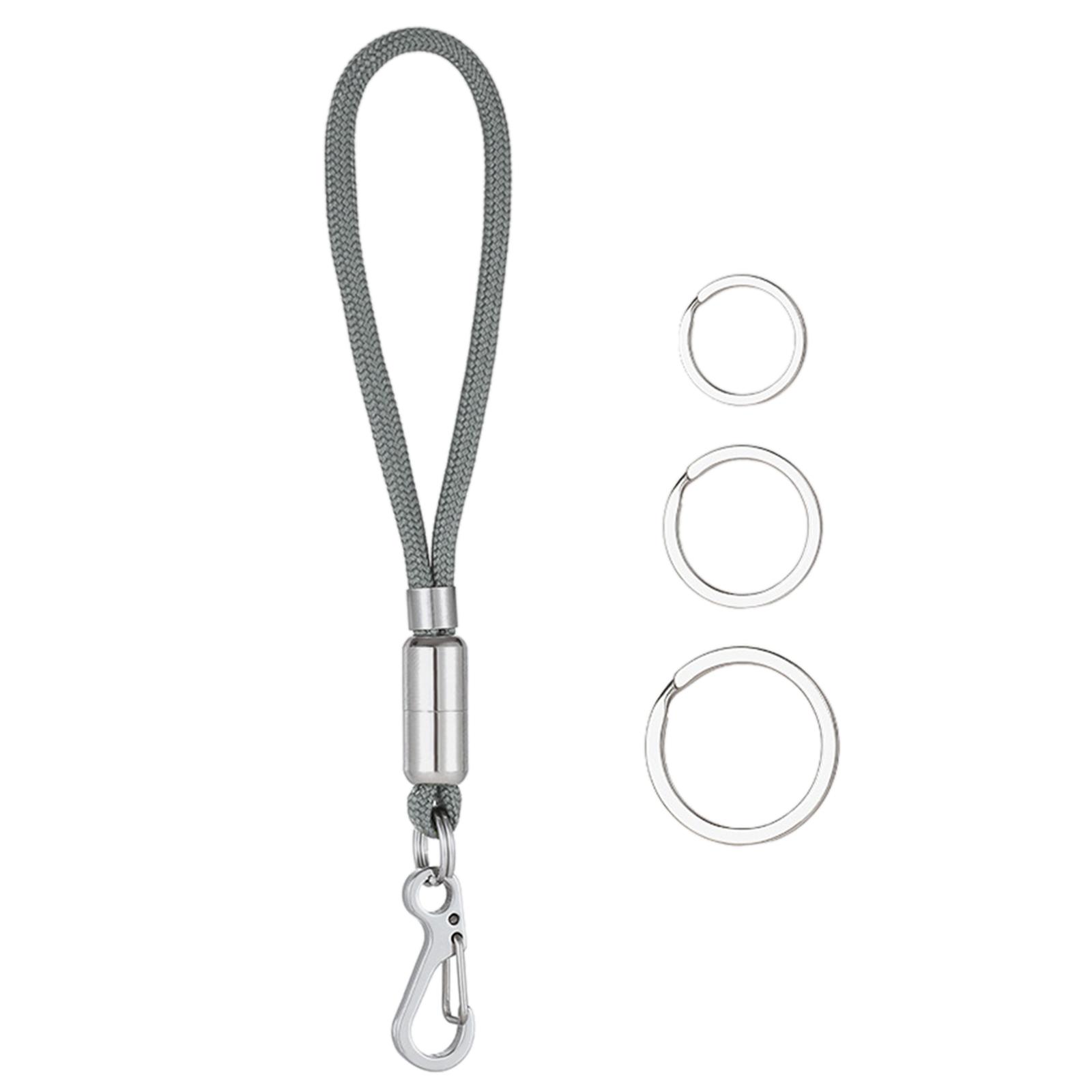 

Mini Spring Clip Practical Keychain Buckles Outdoor Survival EDC Paracord Carabiner Snap for Camping Hiking Backpack 1 серый