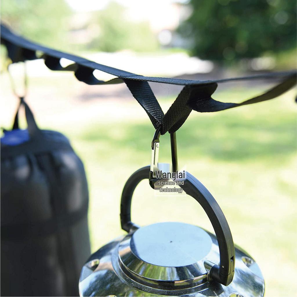 Camping Clothesline & Storage Strap: Outdoor Tent Hanging Rope for Drying Clothes