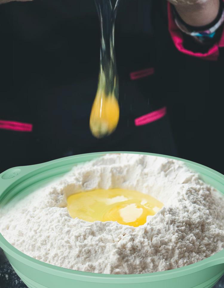 Foldable Silicone Bread Fermentation Basket with Steel Wire for High-Temp Oven Baking