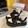 Board Shoes Children's Spring and Autumn New Ins Platform White Shoes Versatile Leather Casual Single Shoes