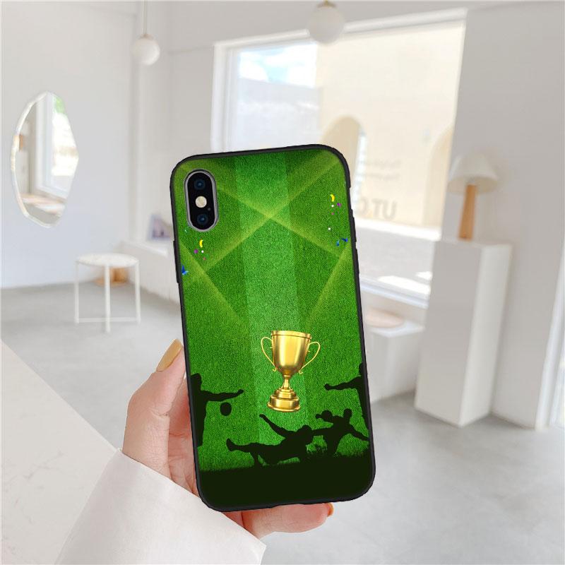 CJ55 Football Soccer Soft Shell Phone Case for Samsung Galaxy S20 S21 S22 Ultra FE + Plus A21S A22 A24 A25 A26 A30 A30S A31