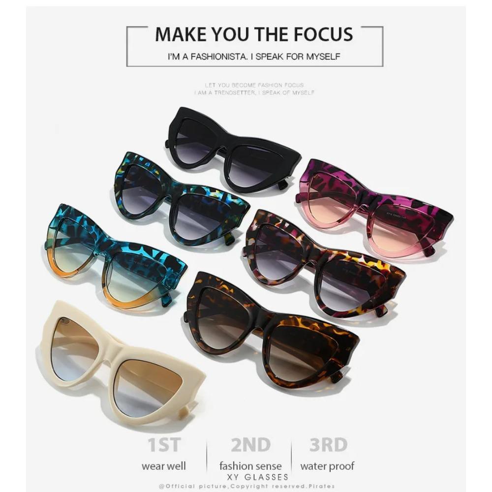 Occhiali da sole alla moda Cat-Eye da donna Stile INS Trendy Unici Occhiali da sole Protettivi UV Ombrelli da sole Protettivi UV per esterni