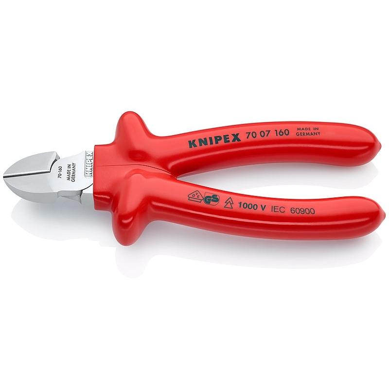 

Боковые фрезы Knipex Vde 160 мм хромовые наливные диэлектрические ручки