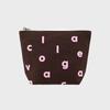 Logo Alphabet Color Pouch (Brown Pink)