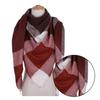Damen Dreieckiger Winter Großer Schal Warm Gemütlich Übergroß Kariert Wickeltuch Stola Umhang