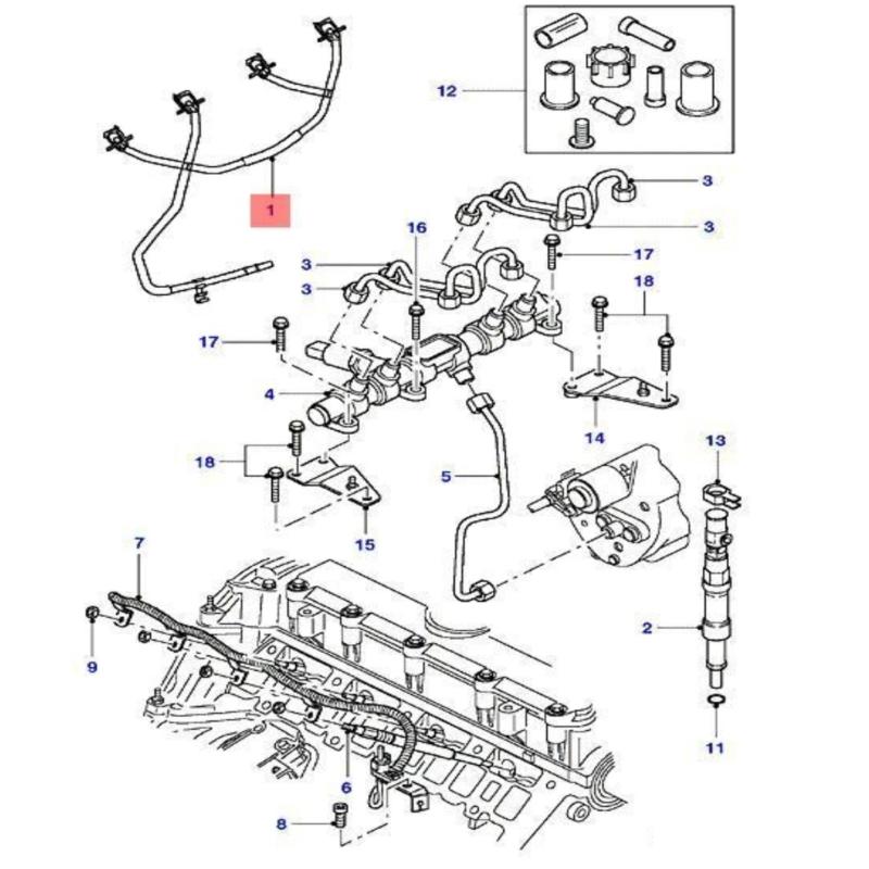 Fuel Injector Leak Off Pipe 3S7Q9K022CC 3S7Q9K022DA 3S7Q9K022CD for Transit 2000-2006 Return Hose Line Auto Accessories