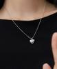 Dmoment Silver Heart Heart Drop Necklace (925 Silver)