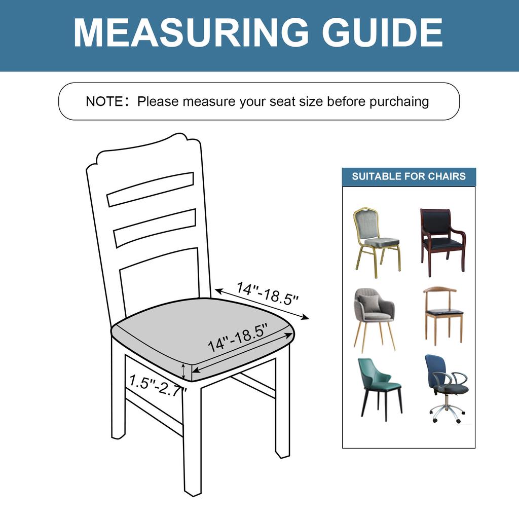 Waterproof Chair Seat Covers Stretch Thick Jacquard With Good Elasticity Dust-proof Waterproof Oil-proof For Dining Room Living