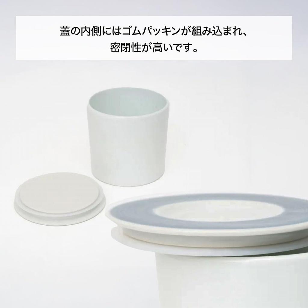racu Kirei Canister Tea Hasami Airtight Storage Container for Japanese and Black Tea Small Size approximately 100g of (Porcelain Caddy, Ware) Tea,