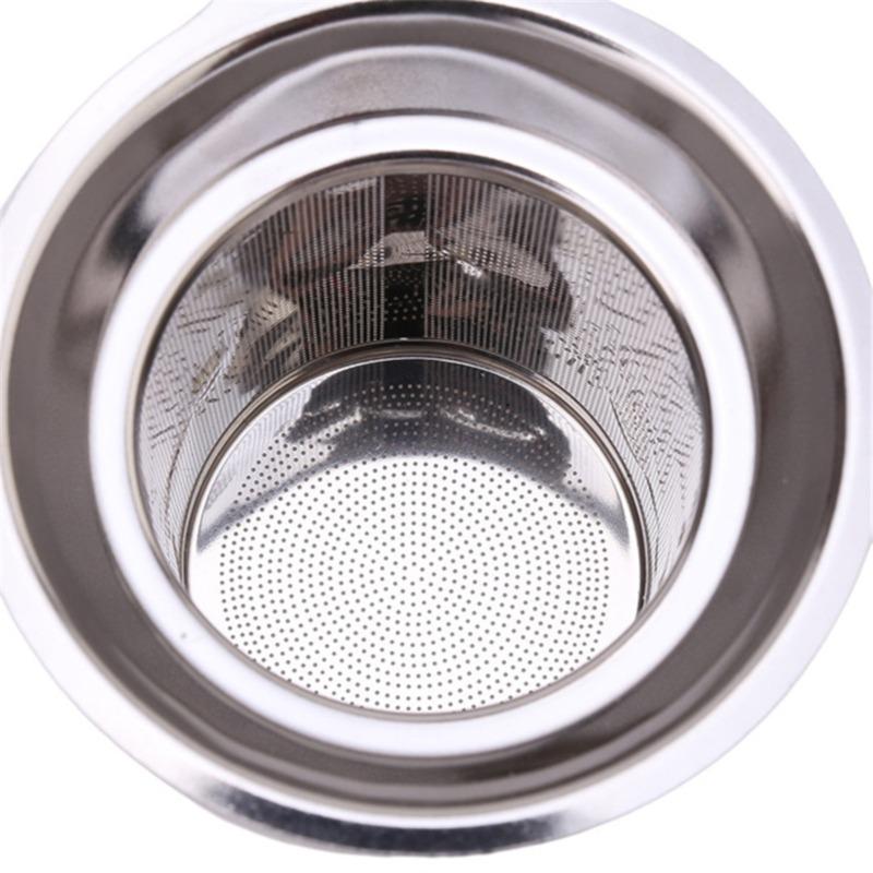 Stainless Steel Tea Filter Basket Mesh Cup Reusable Strainer Herbal Locking Tea Filter