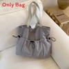 Nylon Casual Shoulder Bag With Wrinkled Design And Large Capacity For Travel And Daily Use