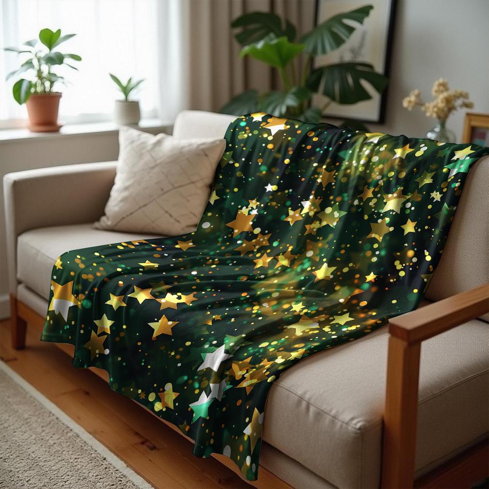 Golden Beach Sunset Cartoon Anime Print Flannel Blanket Soft Warm Throw for Kids Bedroom Sofa Christmas Office Car