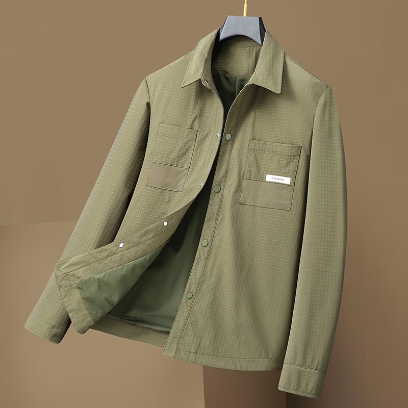 Men's Plus Size Casual Lapel Shirt Jacket