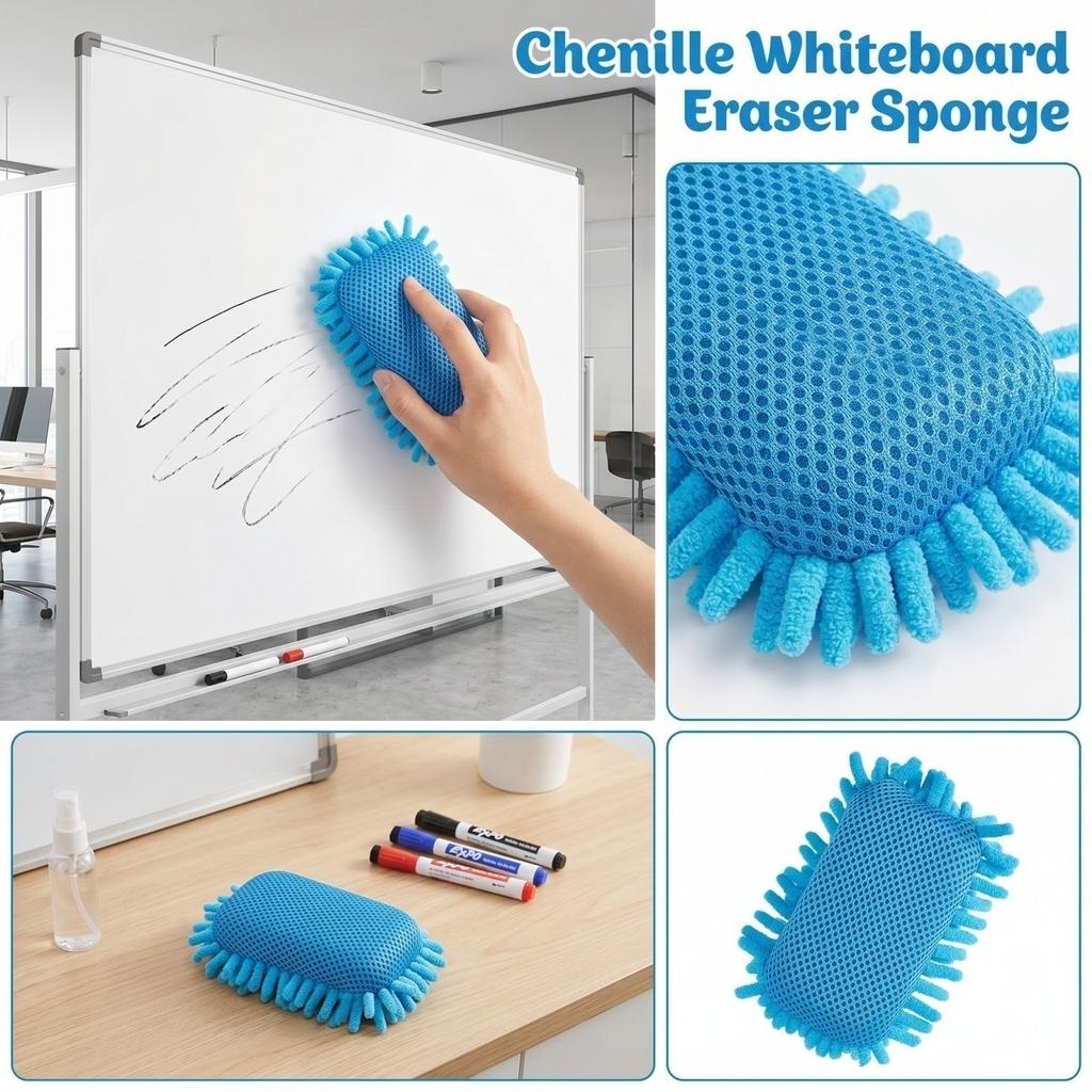 Blackboard Eraser with Cleaning Sponge for and Home