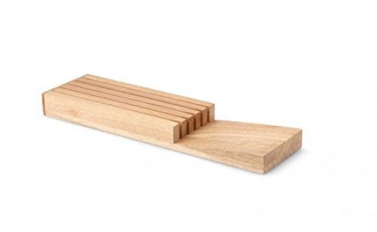 Bloc à Couteaux Universel Continenta Avec Rangement Pour Ustensiles - Insert Amovible - 27.5x9x21.5 Cm