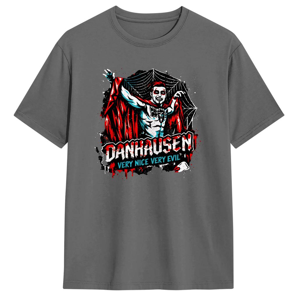 Mens Very Nick Very Evil Danhausen Wrestling T Shirts 100 Cotton Tops Fashion Short Sleeve Crew Neck Tee Shirt Summer TShirt