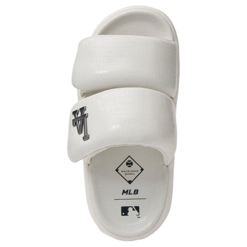 MLB LA DODGERS Slip Resistant Abrasion Resistant Slide Slippers Unisex White Sneakers 3ALPBLX43-07IVS