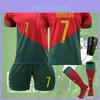 Kinder Portugal Fußball Trikot Set Weltmeisterschaft Fußballshirt Cristiano Ronaldo Nummer 7 Trikot Sportanzug